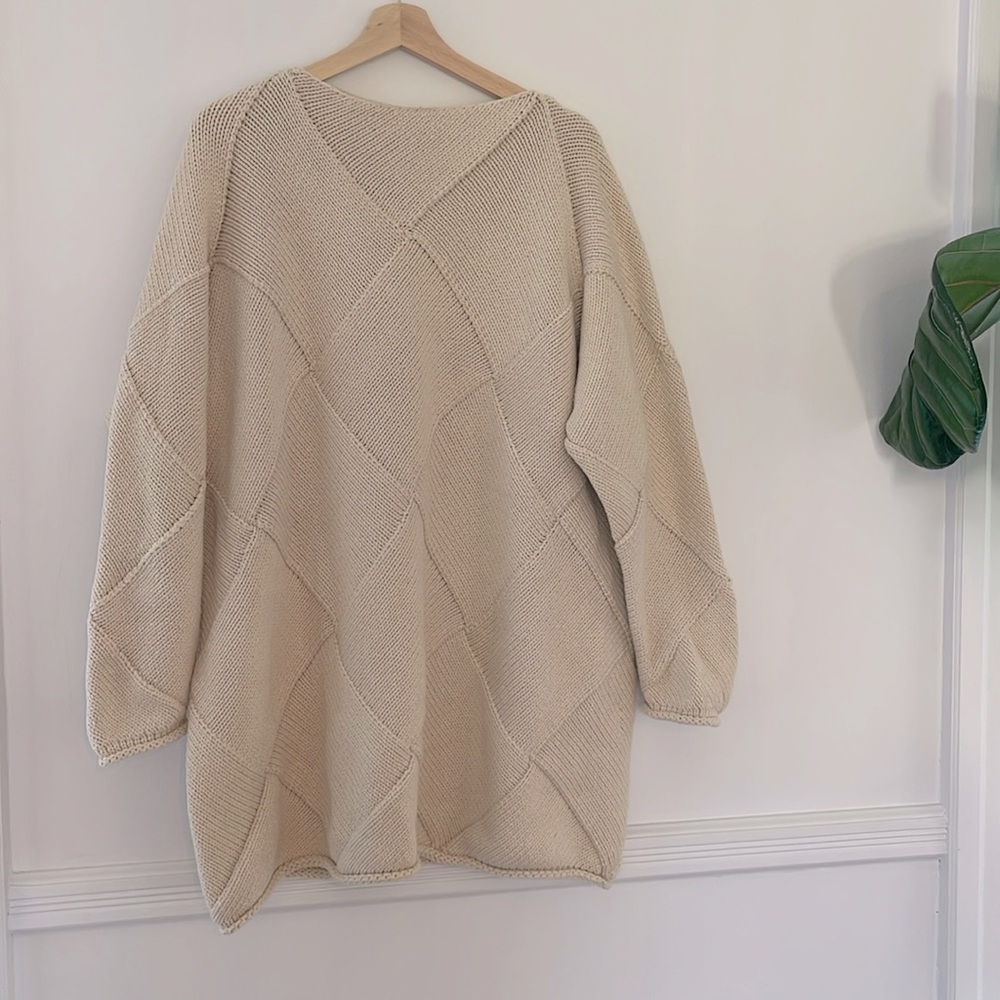Lauren Manoogian checker board sweater OS